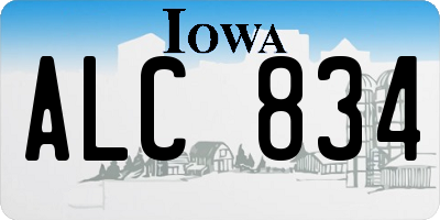 IA license plate ALC834