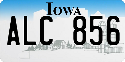 IA license plate ALC856