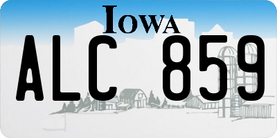 IA license plate ALC859