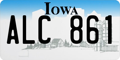IA license plate ALC861