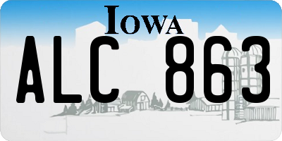 IA license plate ALC863