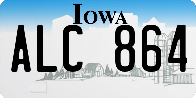 IA license plate ALC864