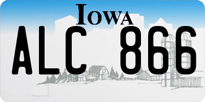 IA license plate ALC866