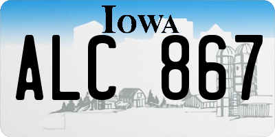 IA license plate ALC867