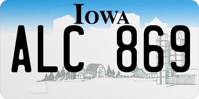 IA license plate ALC869