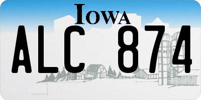 IA license plate ALC874