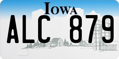 IA license plate ALC879