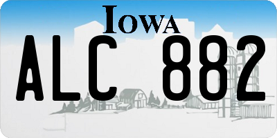 IA license plate ALC882