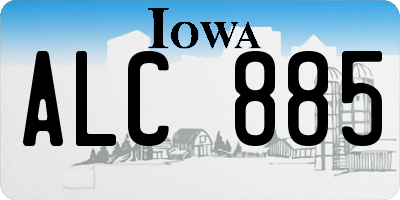 IA license plate ALC885
