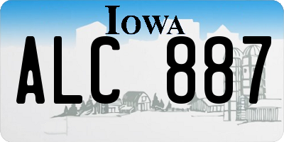 IA license plate ALC887
