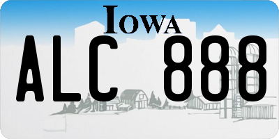 IA license plate ALC888