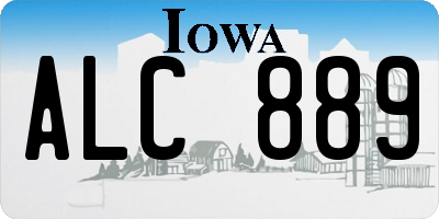 IA license plate ALC889