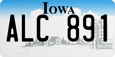 IA license plate ALC891