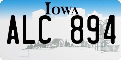 IA license plate ALC894