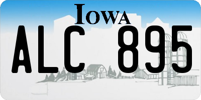 IA license plate ALC895