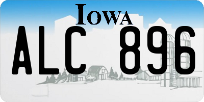 IA license plate ALC896
