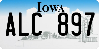 IA license plate ALC897