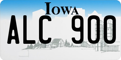 IA license plate ALC900