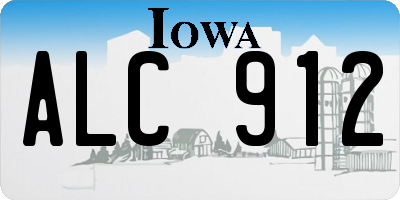IA license plate ALC912