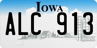 IA license plate ALC913