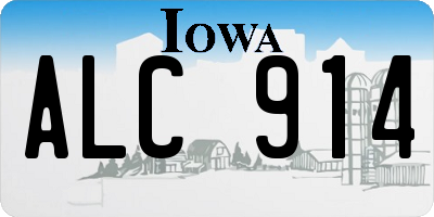 IA license plate ALC914
