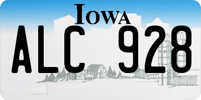 IA license plate ALC928