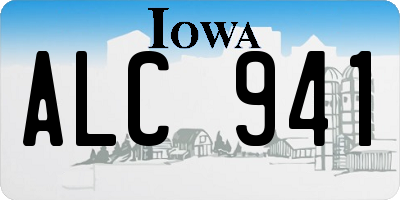 IA license plate ALC941