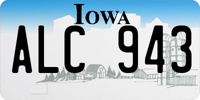 IA license plate ALC943