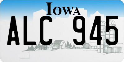 IA license plate ALC945