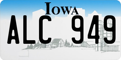 IA license plate ALC949