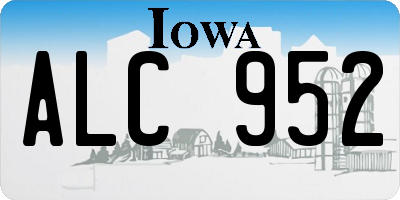 IA license plate ALC952