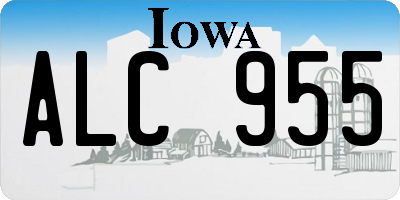 IA license plate ALC955