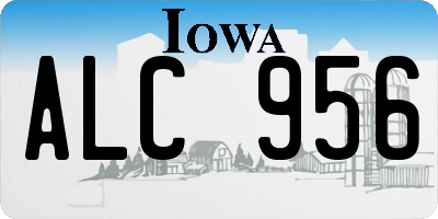 IA license plate ALC956