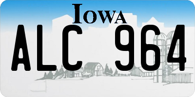 IA license plate ALC964