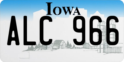 IA license plate ALC966
