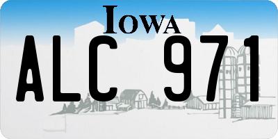 IA license plate ALC971