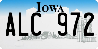 IA license plate ALC972