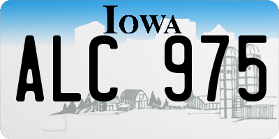 IA license plate ALC975