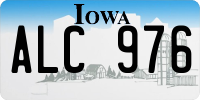 IA license plate ALC976