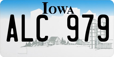 IA license plate ALC979