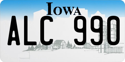 IA license plate ALC990