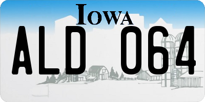 IA license plate ALD064