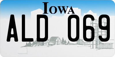 IA license plate ALD069