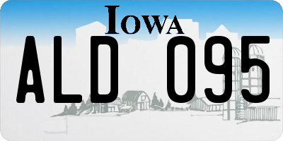 IA license plate ALD095