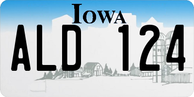 IA license plate ALD124