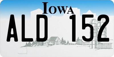 IA license plate ALD152