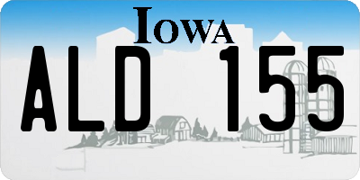 IA license plate ALD155
