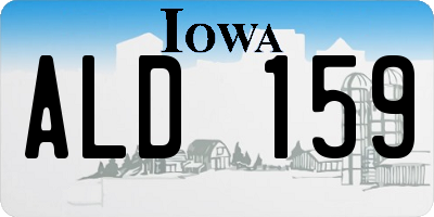IA license plate ALD159