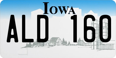 IA license plate ALD160