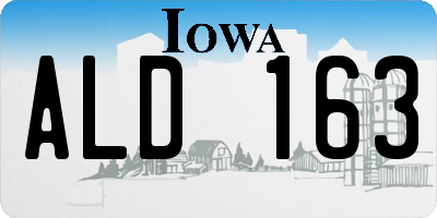 IA license plate ALD163